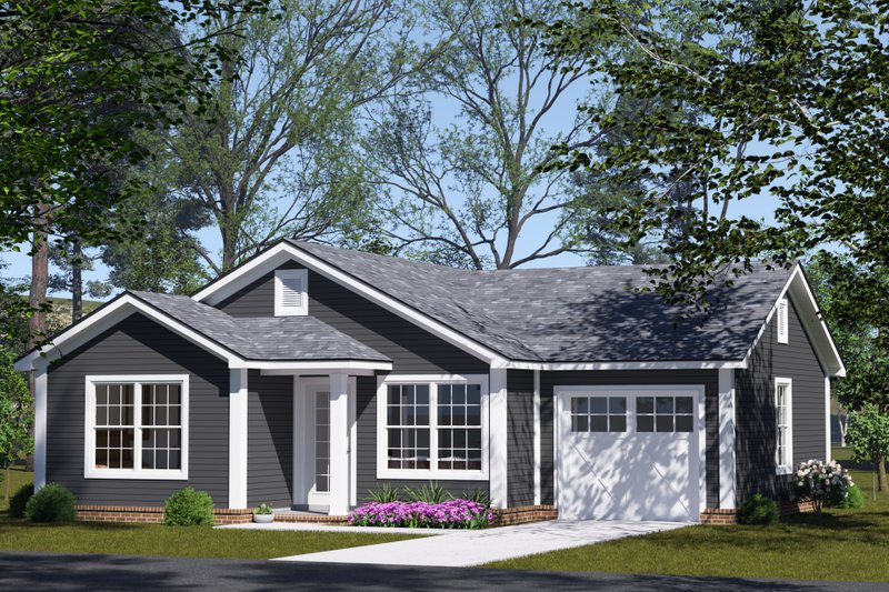 House Plan Design - Exterior - Other Elevation for Cottage House Plan #513-2394 - 2 bed, 1 bath