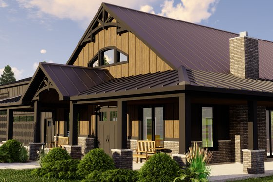 Exterior - Other Elevation 3 for Country House Plan #1064-242 - 3 bed, 2 bath