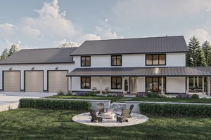 Barndominium Exterior - Front Elevation Plan #455-535