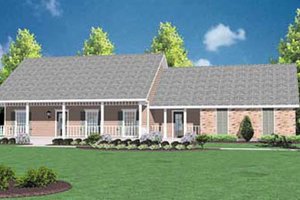 Ranch Exterior - Front Elevation Plan #36-119