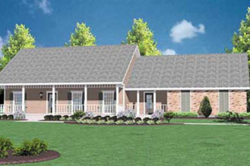 Dream House Plan - Ranch Exterior - Front Elevation Plan #36-119