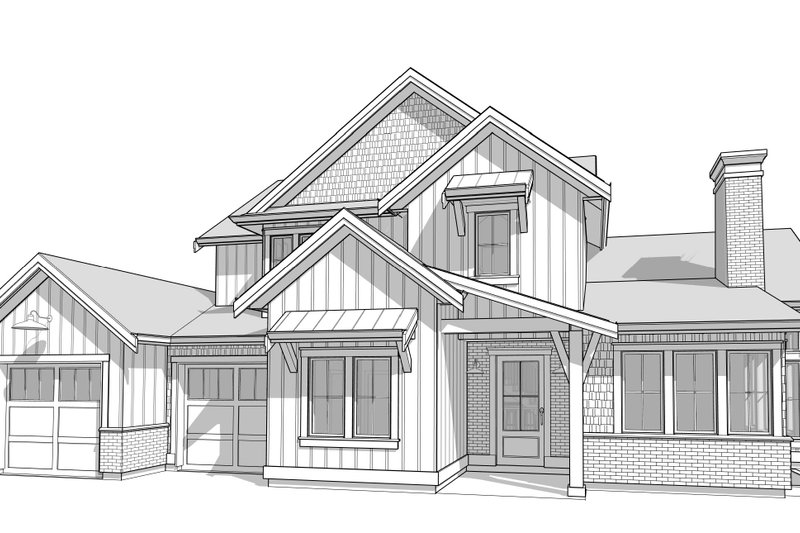Dream House Plan - Exterior - Front Elevation 5 for Farmhouse House Plan #1114-71 - 4 bed, 3.5 bath