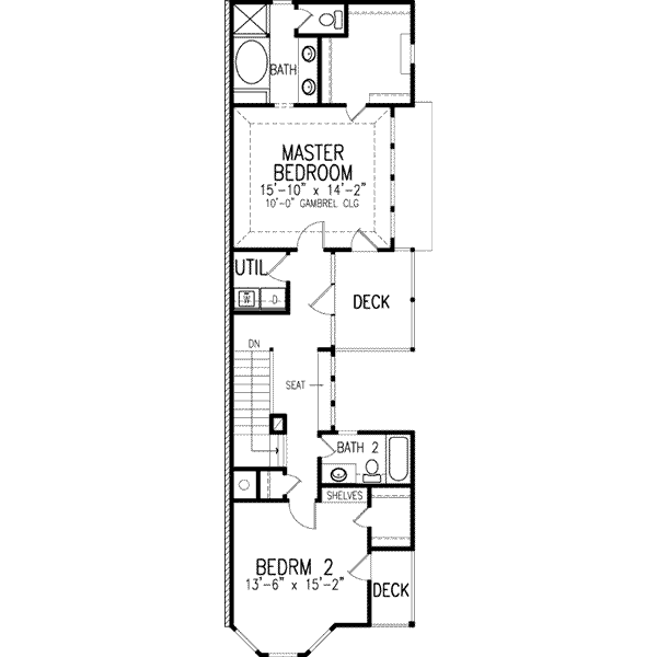 Victorian Floor Plan - Upper Floor Plan #410-292