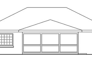 Exterior - Rear Elevation for Traditional House Plan #124-256 - 3 bed, 2 bath