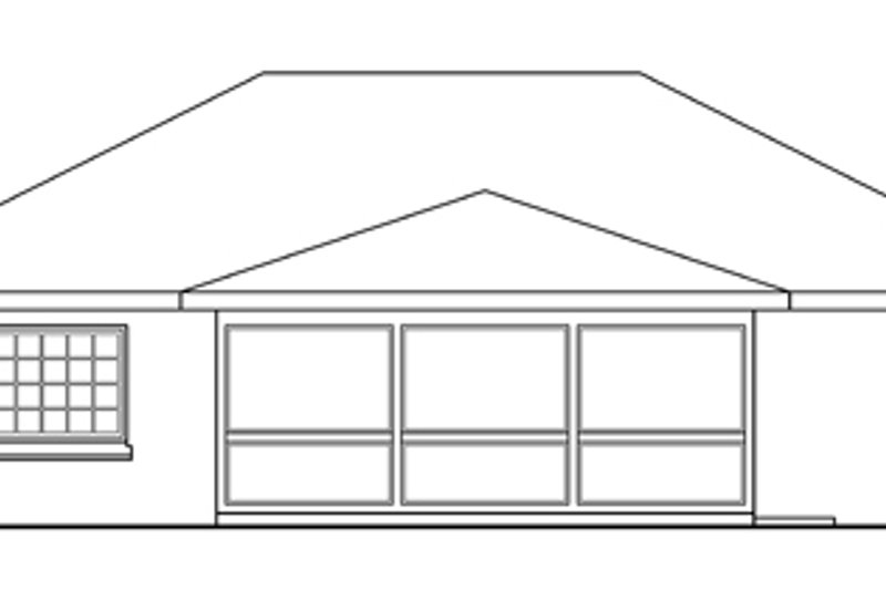 Home Plan - Exterior - Rear Elevation for Traditional House Plan #124-256 - 3 bed, 2 bath