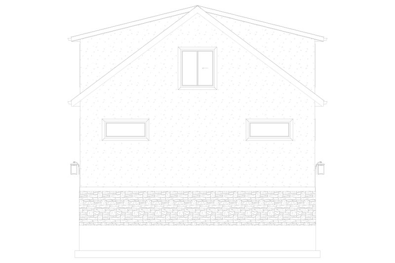 Architectural House Design - Exterior - Rear Elevation 2 for Traditional House Plan #1060-334, 0.5 bath