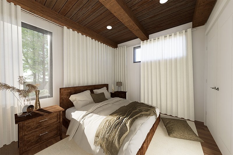 House Blueprint - Interior - Master Bedroom for Cabin House Plan #23-2857 - 4 bed, 2.5 bath