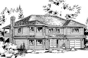 Traditional Exterior - Front Elevation Plan #18-9033