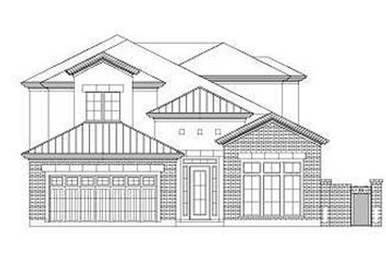 Exterior - Front Elevation for European House Plan #411-867 - 5 bed, 4.5 bath