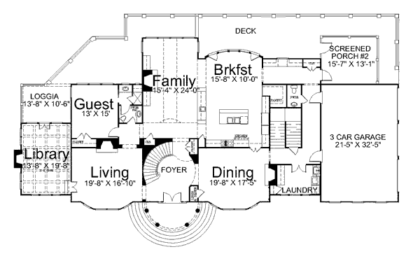 Classical Floor Plan - Main Floor Plan #119-324