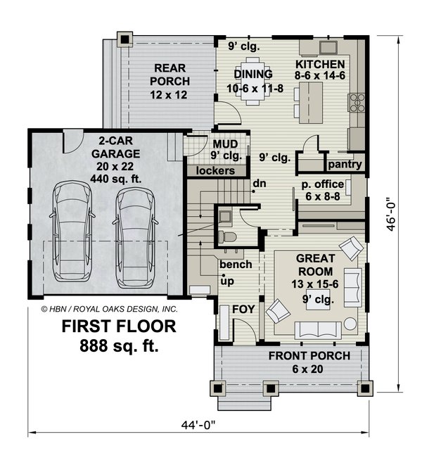Traditional Floor Plan - Main Floor Plan #51-1189