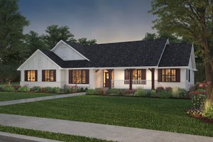 Home Plan - Country Exterior - Front Elevation Plan #427-14