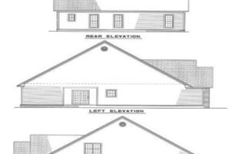 Home Plan - Exterior - Rear Elevation for Traditional House Plan #17-249 - 3 bed, 3 bath