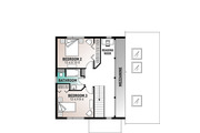 Contemporary Style House Plan - 3 Beds 2 Baths 1544 Sq/Ft Plan #23-2037 