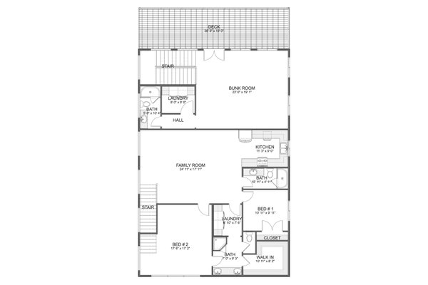 Home Plan - Floor Plan - Upper Floor for Modern House Plan #1060-502 - 3 bed, 3.5 bath