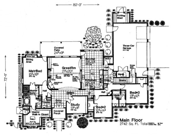 Dream House Plan - European Floor Plan - Main Floor Plan #310-654