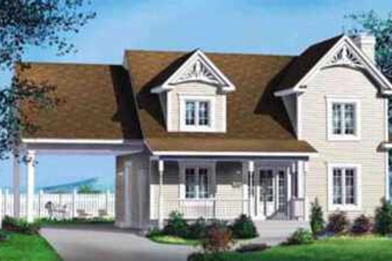 Victorian Style House Plan - 3 Beds 2.5 Baths 1621 Sq/Ft Plan #25-280