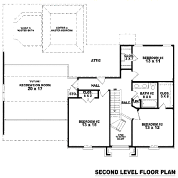 European Floor Plan - Upper Floor Plan #81-13684