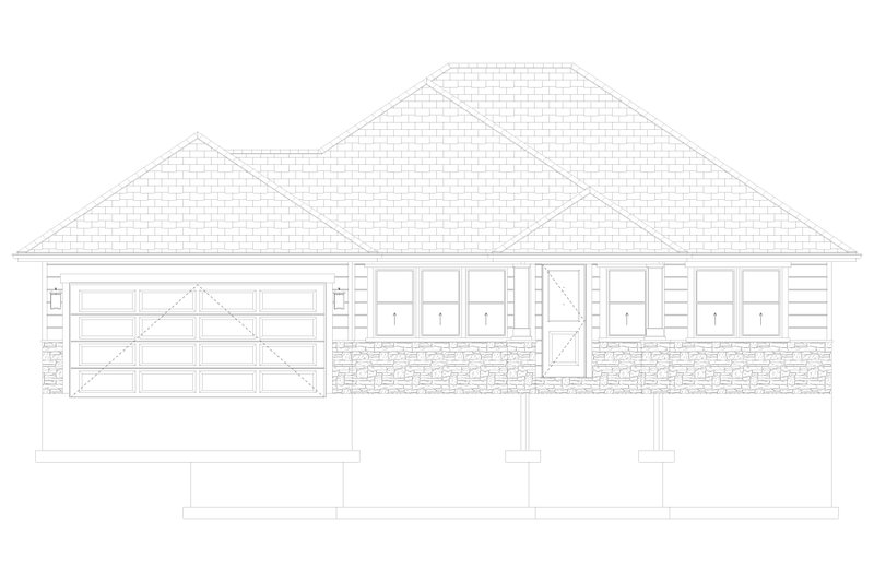 Architectural House Design - Exterior - Front Elevation 6 for Country House Plan #1060-498 - 3 bed, 2 bath