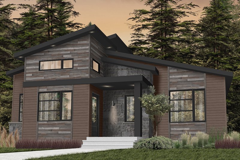 Architectural House Design - Modern Exterior - Front Elevation Plan #23-2722