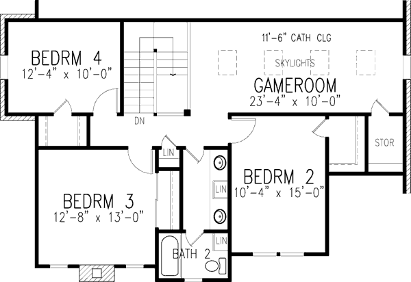 Home Plan - European Floor Plan - Upper Floor Plan #410-372