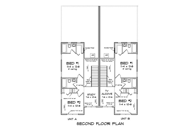 Architectural House Design - Floor Plan - Upper Floor 1 for Modern House Plan #513-2291 - 3 bed, 3 bath