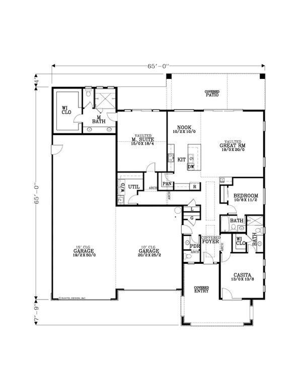 Craftsman Floor Plan - Main Floor Plan #53-716