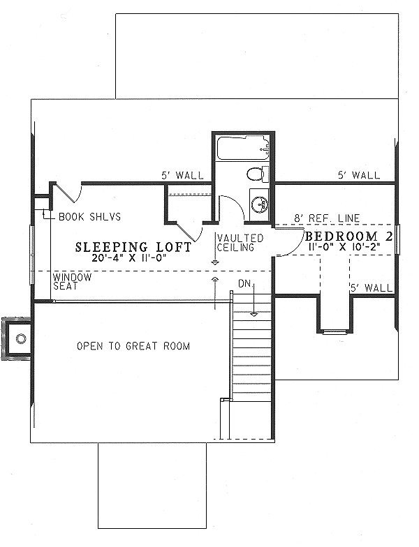 Country Floor Plan - Upper Floor Plan #17-2021