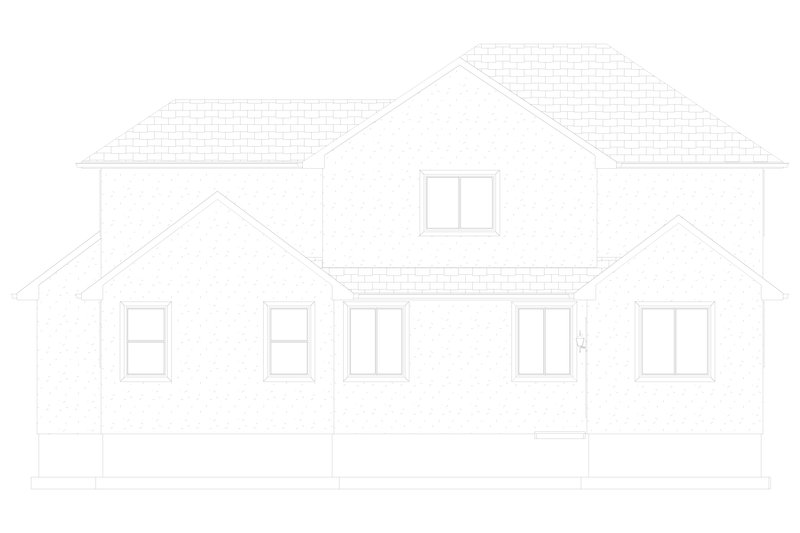 House Plan Design - Exterior - Rear Elevation 1 for Craftsman House Plan #1060-52 - 4 bed, 2.5 bath