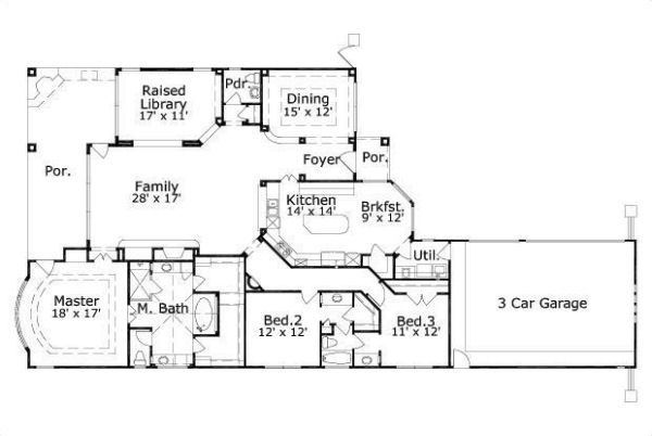 European Floor Plan - Main Floor Plan #411-877