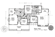 European Style House Plan - 2 Beds 2 Baths 2048 Sq/Ft Plan #310-650 