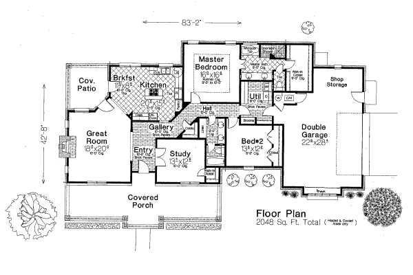 European Floor Plan - Main Floor Plan #310-650