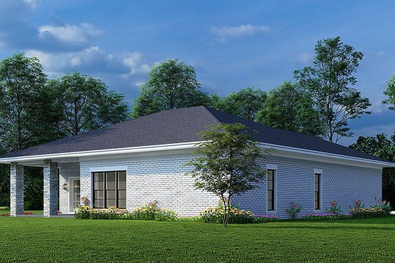 Exterior - Rear Elevation 1 for Contemporary House Plan #923-228 - 3 bed, 2 bath