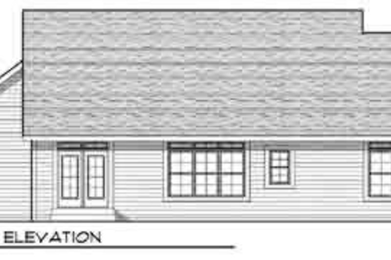 Dream House Plan - Exterior - Rear Elevation for Traditional House Plan #70-826 - 3 bed, 2 bath