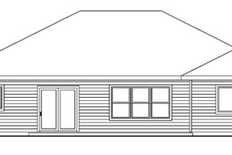 House Plan Design - Exterior - Rear Elevation for Craftsman House Plan #124-745 - 3 bed, 2 bath