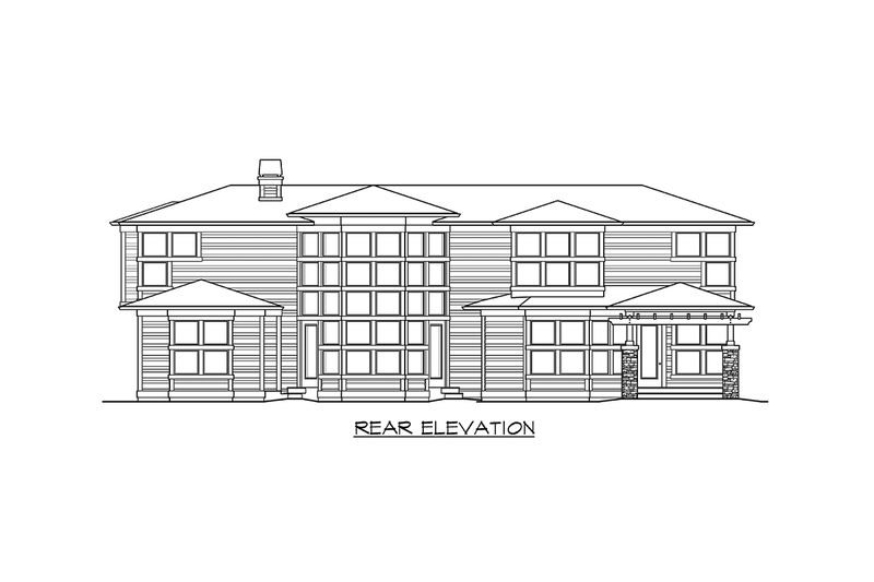 Dream House Plan - Exterior - Other Elevation 2 for Prairie House Plan #132-167 - 4 bed, 3.5 bath