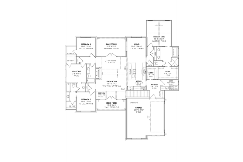 Dream House Plan - Floor Plan - Lower Floor for European House Plan #1096-89 - 4 bed, 3 bath
