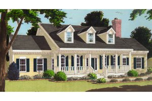 Colonial Exterior - Front Elevation Plan #3-239