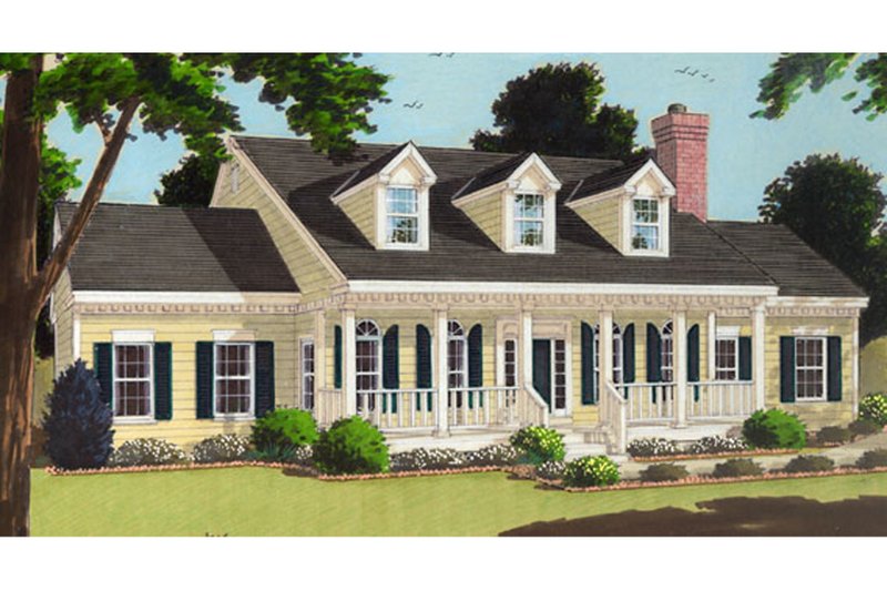 Architectural House Design - Colonial Exterior - Front Elevation Plan #3-239