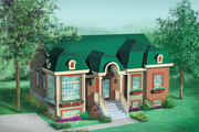 European Style House Plan - 3 Beds 1 Baths 1216 Sq/Ft Plan #25-1015 