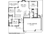 Traditional Style House Plan - 3 Beds 2 Baths 1501 Sq/Ft Plan #70-1131 
