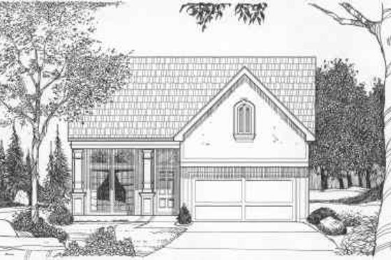 Exterior - Front Elevation for Traditional House Plan #6-179 - 3 bed, 2 bath