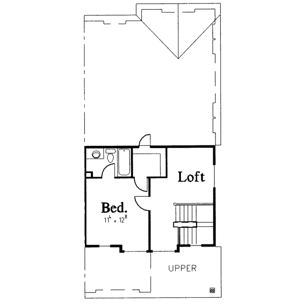 Traditional Floor Plan - Upper Floor Plan #303-395