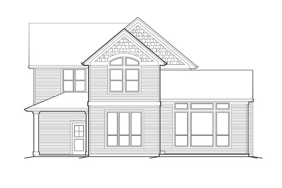 Exterior - Rear Elevation 1 for Craftsman House Plan #48-118 - 3 bed, 2.5 bath