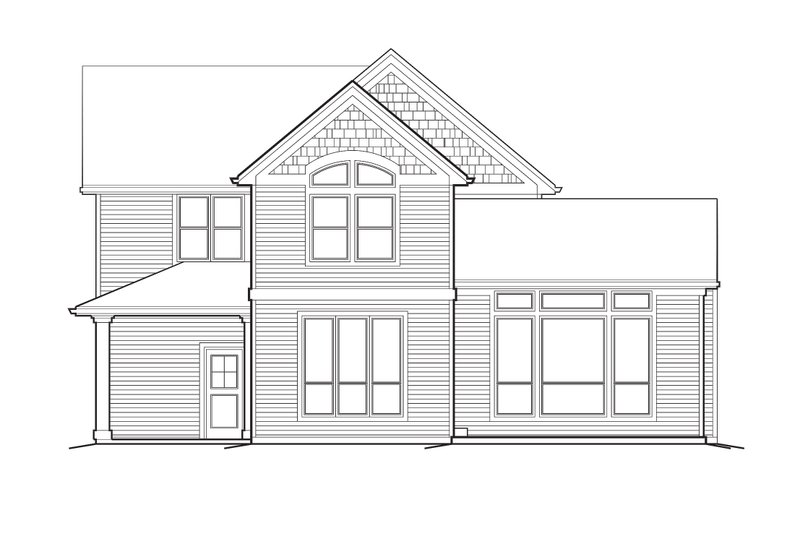 Home Plan - Exterior - Rear Elevation 1 for Craftsman House Plan #48-118 - 3 bed, 2.5 bath