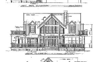 Exterior - Rear Elevation 1 for Farmhouse House Plan #140-120 - 3 bed, 2.5 bath
