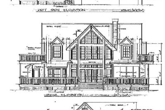 Exterior - Rear Elevation 1 for Farmhouse House Plan #140-120 - 3 bed, 2.5 bath