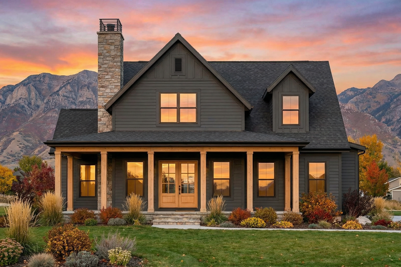 Farmhouse Style House Plan - 3 Beds 2.5 Baths 1993 Sq/Ft Plan #1096-131 Exterior