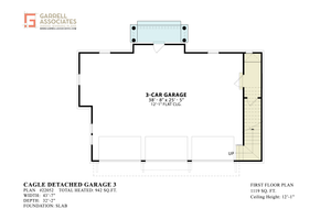 Floor Plan - Main Floor for Modern House Plan #54-598 - 1 bed, 1 bath