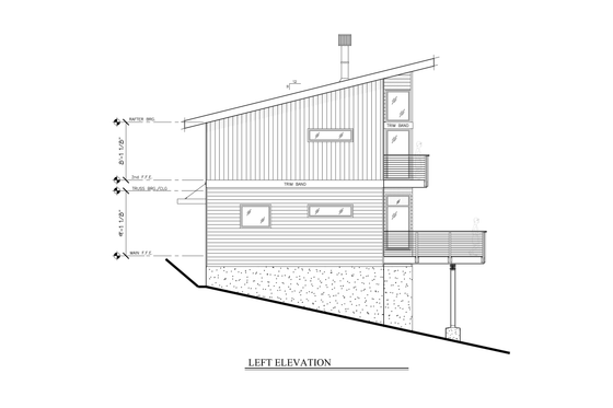Exterior - Other Elevation 7 for Modern House Plan #123-116 - 3 bed, 2 bath